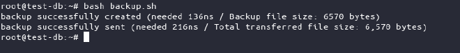 Backup Script Result
